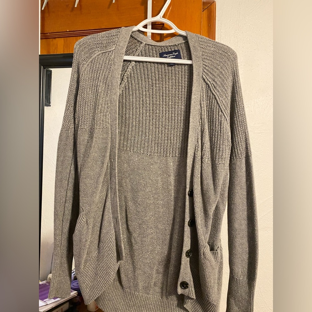 Size extra, small gray cardigan